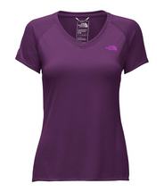 THE NORTH FACE WOMENS SHORT-SLEEVE REAXION AMP V-NECK TEE