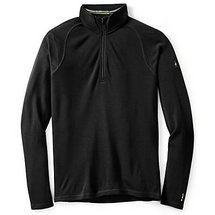 Smartwool Mens Merino 250 Base Layer 1/4 Zip BLACK