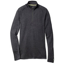 Smartwool Mens Merino 250 Base Layer 1/4 Zip CHARCOAL