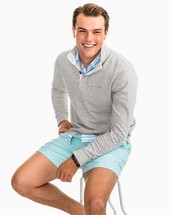 Southern Tide Mens Gulf Stream Heathered Lightweight Pullover
