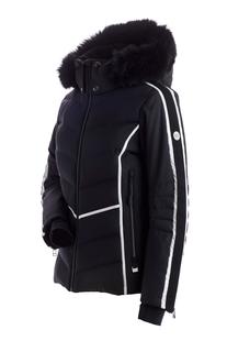 Nils Sportswear Women's Vest Hooded Black Patterned Faux Fur Size