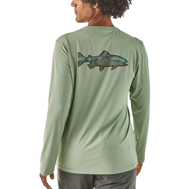Patagonia Mens Long Sleeved Capilene Cool Daily Fish Graphic Shirt