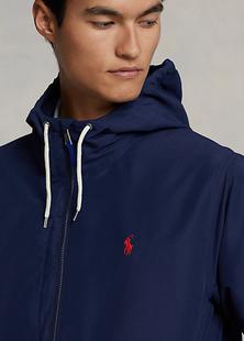Blue sales polo jacket