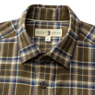 Duck Head Men's Long Sleeve Cotton Flannel Sport Shirt - Iverson Plaid Alternate View