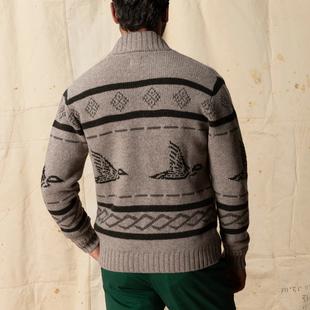 Duck Head Men's Flying Mallard Intarsia Full Zip Sweater Alternate View