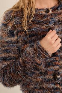 Molly Bracken Women's Intarsia Yarn Cardigan Alternate View