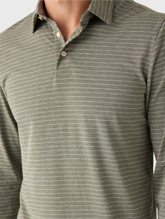 Faherty Men's Long Sleeve Movement Polo Alternate View